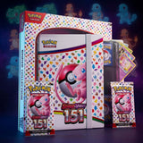 Scarlet and Violet Pokémon TCG binder featuring Mew and 151 collectible cards and accessories.