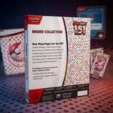 Scarlet and Violet Pokémon TCG binder showcasing the 151 Binder Collection with colorful design and booster packs.